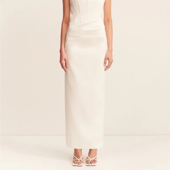 Shona Joy Strapless White Maxi Dress - Picture 4 of 10